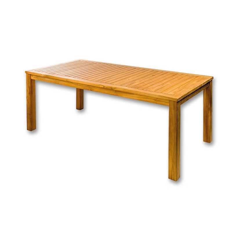 Table de jardin rectangulaire Vegas 76x200x100cm – MTF – Teck – 2NAB2181