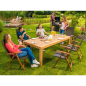 Table de jardin rectangulaire Vegas 76x200x100cm – MTF – Teck – 2NAB2181