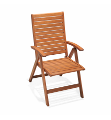 Fauteuil inclinable Orlando Bois d'eucalyptus – MTF – Pliant 5 positions – 2NAB2164