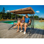 Balancelle de jardin Rio brun Acier – MTF – 3 places – 2NAB3063