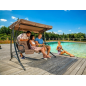 Balancelle de jardin Rio brun Acier – MTF – 3 places – 2NAB3063