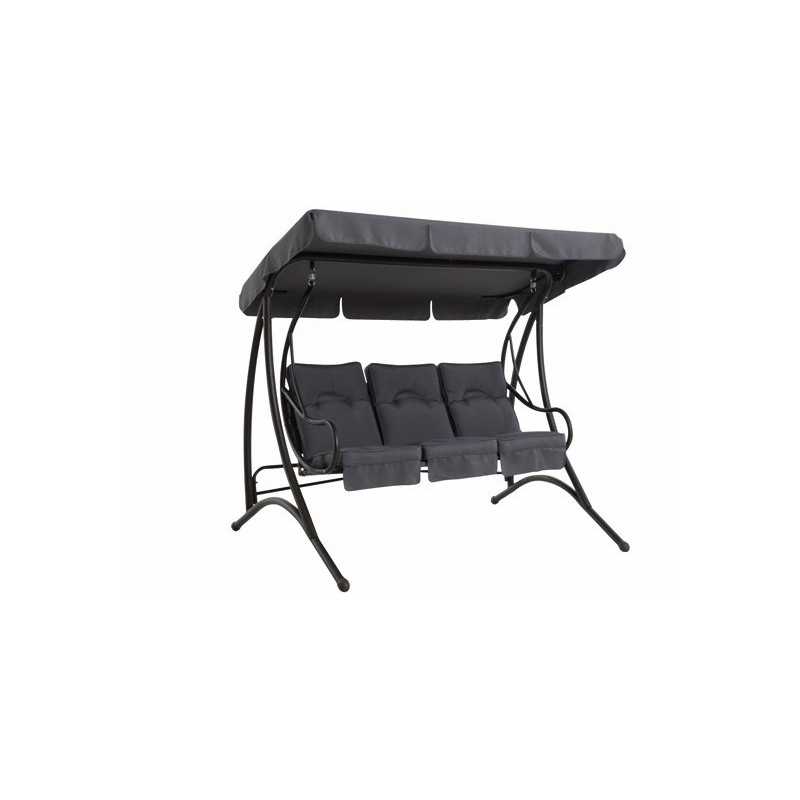 Balancelle de jardin Rio Anthracite Acier – MTF – 3 places – 2NAB3062