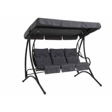 Balancelle de jardin Rio Anthracite Acier – MTF – 3 places – 2NAB3062