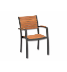 Fauteuil de jardin Flamingo Bois d'eucalyptus – MTF – Empilable – 2NAB2153