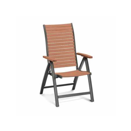 Fauteuil inclinable Flamingo Bois d'eucalyptus – MTF – Pliant 6 positions – 2NAB2154