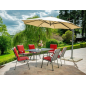 Parasol déporté Borneo Ø3,5m – MTF – Toile naturelle avec poignée – 2NAZ0243