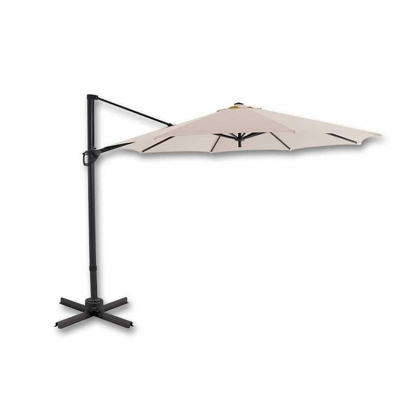 Parasol déporté Borneo Ø3,5m – MTF – Toile naturelle avec poignée – 2NAZ0243