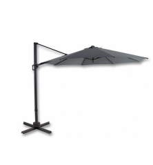 Parasol excéntrico Borneo Ø350 cm – MTF – lona gris con asa – 2NAZ0241
