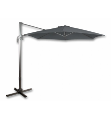 Parasol excéntrico Santorini Ø300 cm – MTF – lona gris con asa – 2NAZ0245