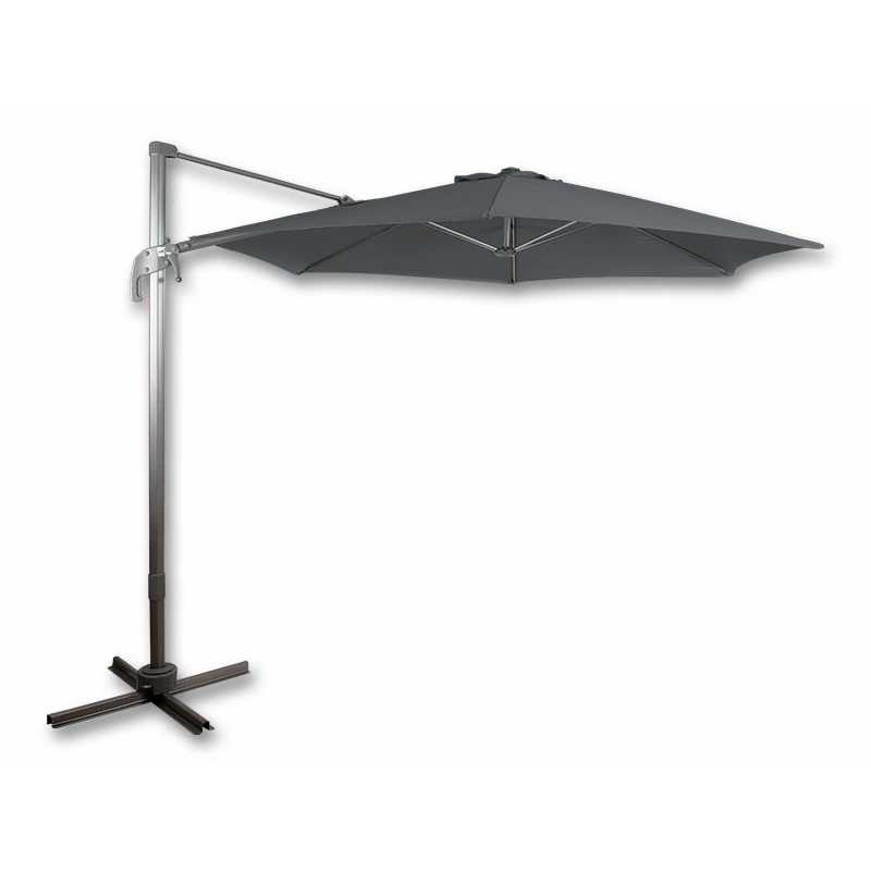Parasol excéntrico Santorini Ø300 cm – MTF – lona gris con asa – 2NAZ0245 Parasol excéntrico Santorini Ø300 cm – MTF – lona gris con asa – 2NAZ0245
