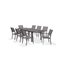 Sillón de jardín fijo Essence 61,5x58x92,3 cm – MTF – Aluminio y Teca – 2NAB3128