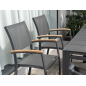 Sillón de jardín fijo Essence 61,5x58x92,3 cm – MTF – Aluminio y Teca – 2NAB3128