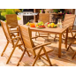 Mesa de jardín Orlando de madera de eucalipto – MTF – Rectangular – 2NAB2165