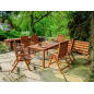 Mesa de jardín Orlando de madera de eucalipto – MTF – Rectangular – 2NAB2165