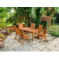 Mesa de jardín Orlando de madera de eucalipto – MTF – Rectangular – 2NAB2165