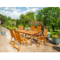 Mesa de jardín Orlando de madera de eucalipto – MTF – Rectangular – 2NAB2165