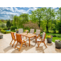 Mesa de jardín Orlando de madera de eucalipto – MTF – Rectangular – 2NAB2165