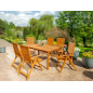 Mesa de jardín Orlando de madera de eucalipto – MTF – Rectangular – 2NAB2165