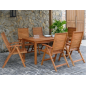 Mesa de jardín Orlando de madera de eucalipto – MTF – Rectangular – 2NAB2165