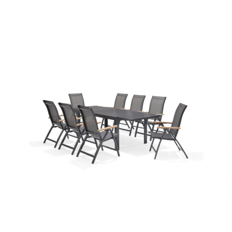 Fauteuil de jardin inclinable Essence 71,1x61,9x107,1cm – MTF – Aluminium et Teck – 2NAB3129