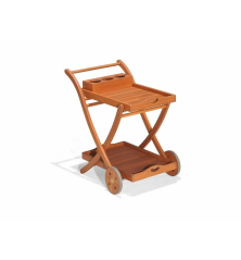 Carrito de jardín Orlando Madera de eucalipto – MTF – 2 bandejas extraíbles – 2NAB2166