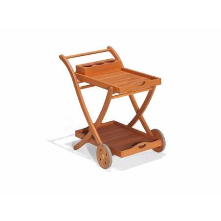 Desserte de jardin Orlando Bois d'eucalyptus – MTF – 2 plateaux amovibles – 2NAB2166