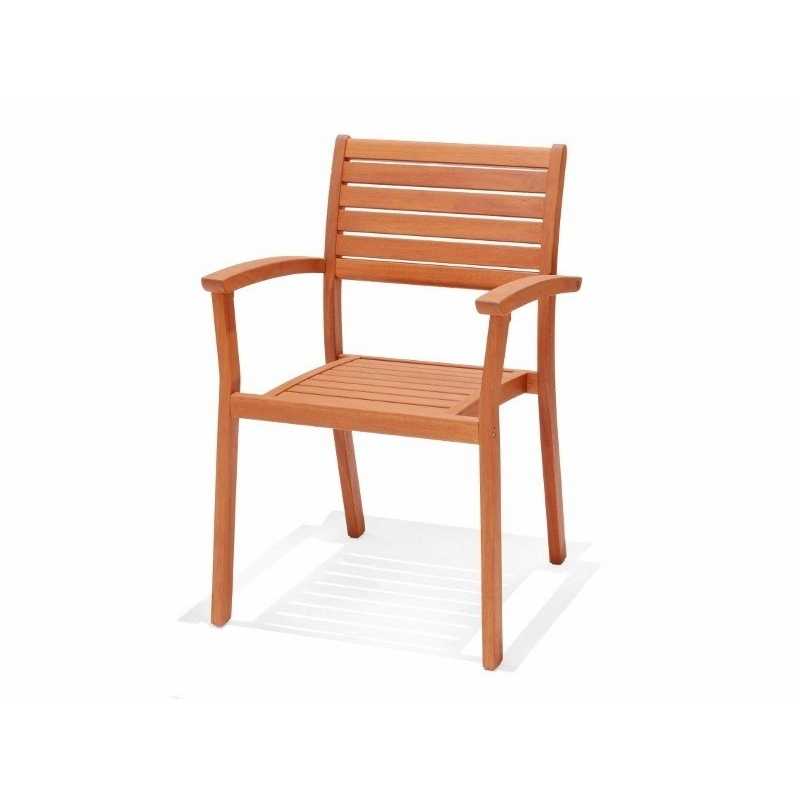 Sillón de jardín Orlando madera de eucalipto – MTF – Apilable – 2NAB2197