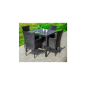 Mesa de jardín de aluminio Havana 90 negra – MTF – Aluminio – 3EXN0043 Mesa de jardín de aluminio Havana 90 negra – MTF – Aluminio – 3EXN0043