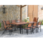 Mesa de jardín extensible Flamingo Madera de eucalipto – MTF – Rectangular – 2NAB2155