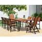 Mesa de jardín extensible Flamingo Madera de eucalipto – MTF – Rectangular – 2NAB2155