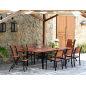 Mesa de jardín extensible Flamingo Madera de eucalipto – MTF – Rectangular – 2NAB2155