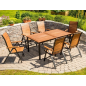 Mesa de jardín extensible Flamingo Madera de eucalipto – MTF – Rectangular – 2NAB2155