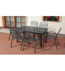 Mesa de jardín Zuno-54 negra – MTF – acero – 3EXN0034