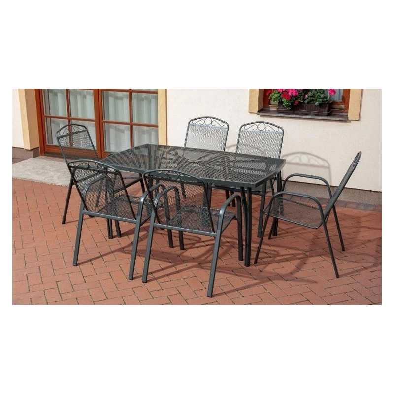 Mesa de jardín Zuno-54 negra – MTF – acero – 3EXN0034 Mesa de jardín Zuno-54 negra – MTF – acero – 3EXN0034