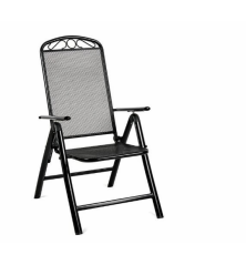 Sillón de jardín reclinable Zuno-38 negro – MTF – acero – 3EXN0032