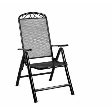 Sillón de jardín reclinable Zuno-38 negro – MTF – acero – 3EXN0032