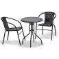 Conjunto bistró para balcón negro – MTF – acero / vidrio – 3EXN0053