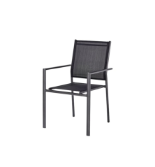 Malaga garden chair – MTF – Black steel – 3EXN0032