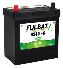 NS40 starting battery 36 Ah + terminal left