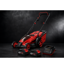 Pack tondeuse à batterie Mountfield, avec 1 chargeur rapide et 2 batteries 4Ah pour plus d'autonomie