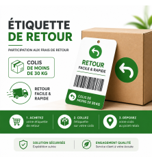 Participation aux frais de retour (colis de moins de 30 kg)