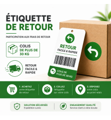 Participation aux frais de retour - Génération d’étiquette pour colis de plus de 30 kg