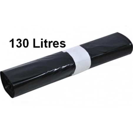 Carton 100 sacs poubelle noir 130L 80X120 70 microns