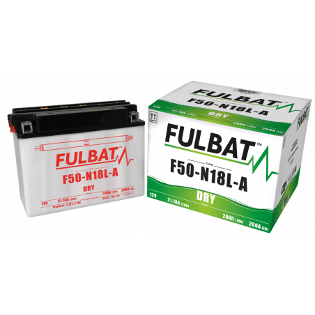 F50-N18L-A BATERÍA DE ÁCIDO SEPARADA (SUMINISTRADA) 12V 21,1 Ah 205-90-162 - / + - FULBAT - Batería y celda - Jardinaffaires 