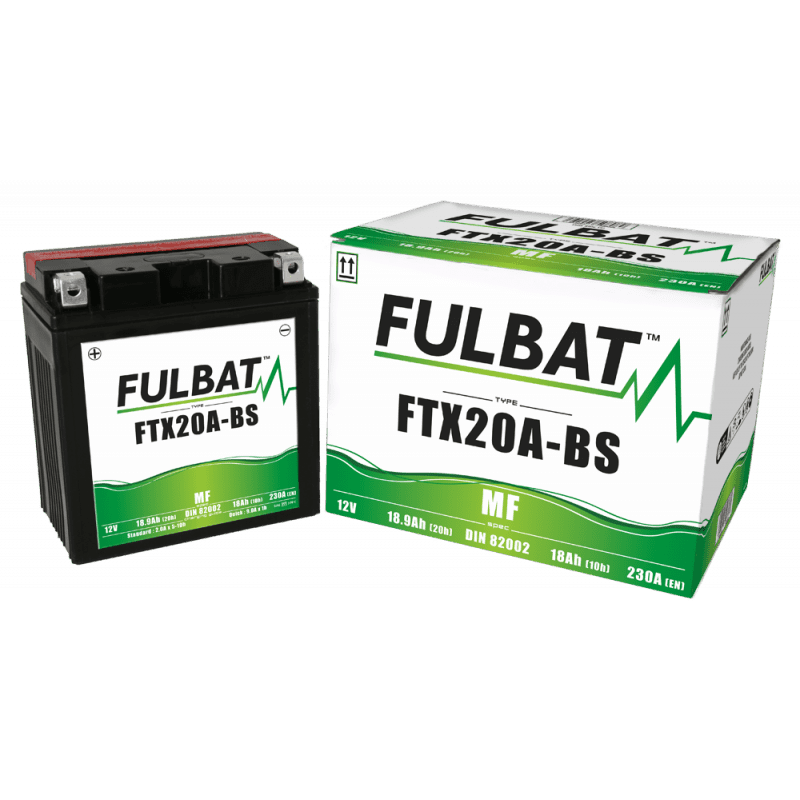 Separate Säurebatterie FTX20L-BS (im Lieferumfang enthalten), 12 V, 18,9 Ah, 175-87-155 – / +