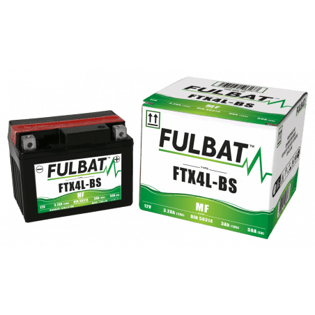 BATTERIE FTX4L-BS ACIDE SEPARE (FOURNI) 12V 3.2 Ah 113-70-85 - / + - FULBAT - Batterie - Jardin Affaires