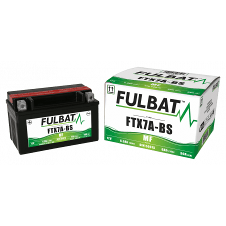 FTX7A-BS SEPARATE ACID BATTERY (SUPPLIED) 12V 6.3 Ah 150-87-93 + / - - FULBAT - Battery and cell - Jardinaffaires 