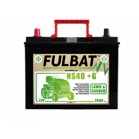 BATERIA NS40 (+G) Ca/Ca 12V 36 Ah 195-126-221 + / - - FULBAT - Bateria e célula - Jardinaffaires 