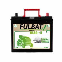 BATTERIE NS60 (+D) Ca/Ca 12V 45 Ah 236-128-222 - / + - FULBAT - Batterie - Jardin Affaires