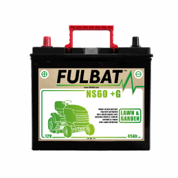 BATTERIE NS60 (+G) Ca/Ca 12V 45 Ah 236-128-222 + / - - FULBAT - Batterie - Jardin Affaires